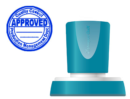 X'STAMPER QUIX - SELLO PERSONALIZABLE COLOR AZUL REDONDO DIAMETRO 38 MM Q-53 (Ref.QPTL-QE38RU Q53 AZ)