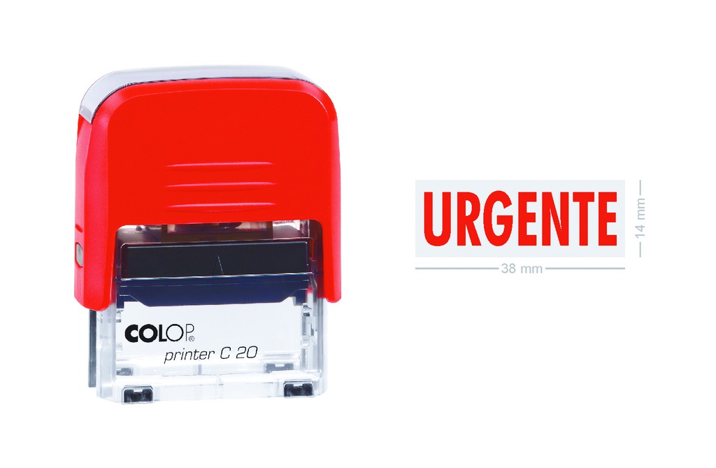 COLOP - Sellos AUTOMATICO Printer 20 38X14MM "URGENTE" ROJO (Ref.SFC20.PR20C.03)