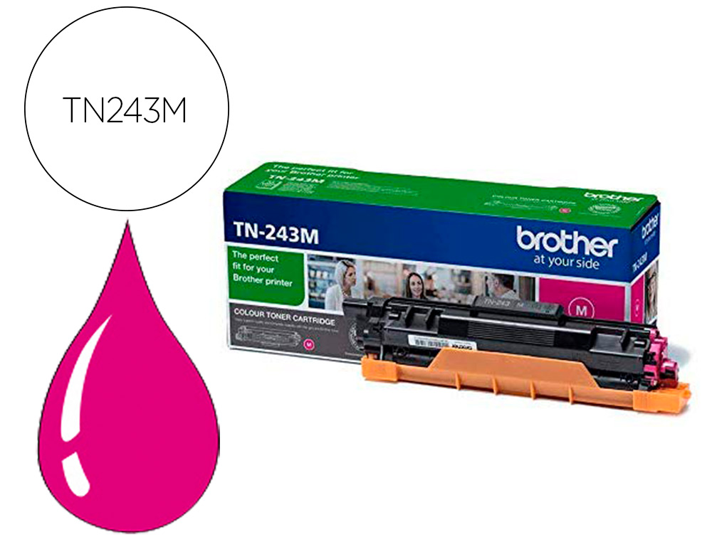 BROTHER - Toner Laser ORIGINALES TN-243M MAGENTA DCP-l3510cdw/HL-l3270cdw/MFC-l3710cw 1.000pg (Ref.TN243M)