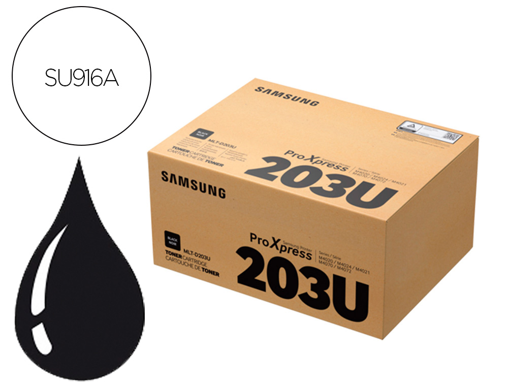 HP ( HEWLETT PACKARD ) - Toner samsung slm4020nd / m3820 negro capacidad ultra mltd203u (Ref. SU916A)