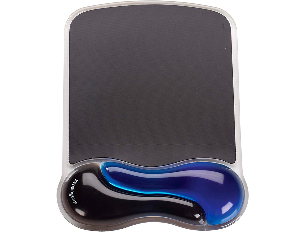 KENSINGTON - Alfombrilla para raton duo gel con reposamuñecas color negro/azul 240x182x25 mm (Ref. 62401)