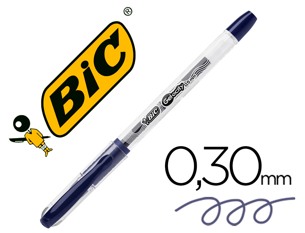 BIC - Boligrafo gelocity stic gel azul punta de 0,5 mm (Ref. CEL1010265)