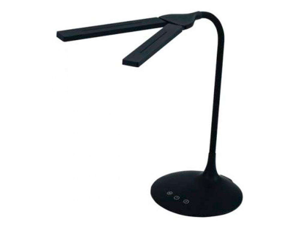 ARCHIVO 2000 - Lampara de oficina inalambrica recargable 2 cabezales moviles led 6w abs color negro 180x340x360 mm (Ref. ALLEDTWIN NE)