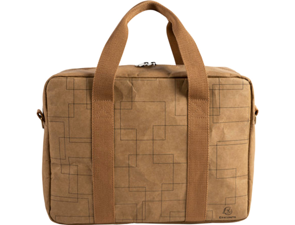 EXACOMPTA - Maletin para portatil eterneco 14\&quot; cuero imitacion vegetal 325x90x420 mm (Ref. 17660E)