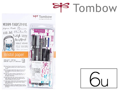 TOMBOW - Set caligrafia lettering beginner para principiante 6 piezas (Ref. LS-BEG)