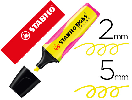 STABILO - Rotulador boss splash grip fluorescente 75/24 amarillo (Ref. 75/24)
