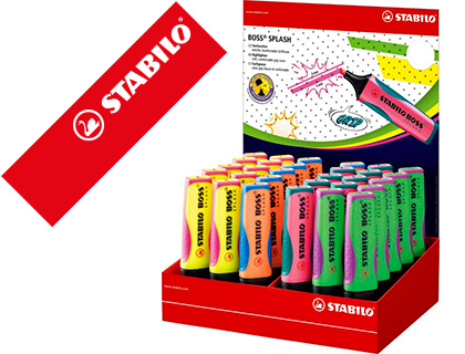 STABILO - Rotulador boss splash 75 expositor sobremesa de 30 unidades colores surtidos (Ref. 75/30-1)