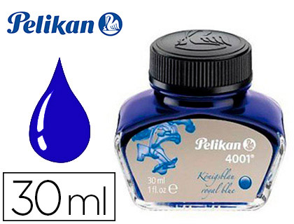 PELIKAN - Tinta estilografica 4001 azul real frasco 30 ml (Ref. 301010)