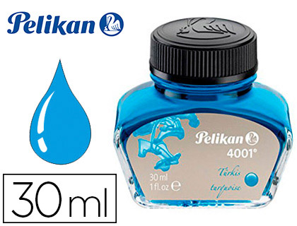 PELIKAN - Tinta estilografica 4001 turquesa frasco 30 ml (Ref. 311894)