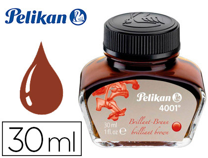 PELIKAN - Tinta estilografica 4001 marron brillante frasco 30 ml (Ref. 311902)
