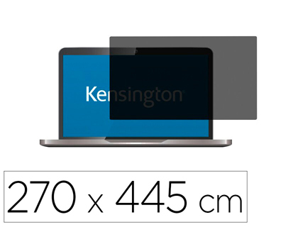 KENSINGTON - Filtro para pantalla privacidad 15,6\&quot; extraible 2 vias panoramico 16:9 270x445 mm (Ref. 626469)
