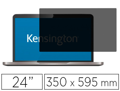 KENSINGTON - Filtro para pantalla privacidad 24\&quot; extraible 2 vias panoramico 16:9 350x595 mm (Ref. 626487)