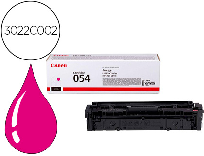 CANON - Toner 054 lbp622 / mf641 / i-sensys lbp621 / 623 / 641 / 643 / 645 / 622 magenta 1200 paginas (Ref. 3022C002)