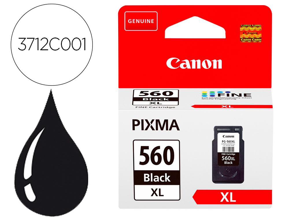 CANON - Ink-jet 560 xl pixma ts5350 / ts5351 / ts5352 / ts5353 negro 4000 paginas (Ref. 3712C001)