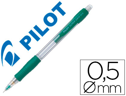 PILOT - Portaminas SUPER GRIP verde 0,5 mm sujecion de caucho (Ref.H-185-SL-G / N185V)