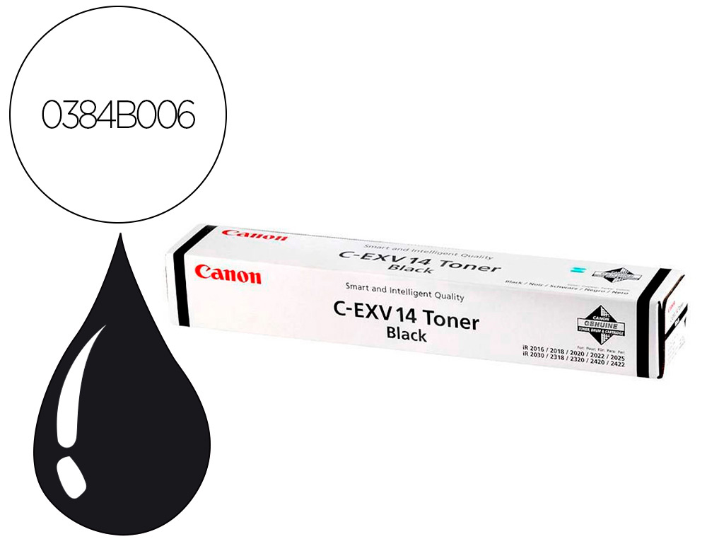 CANON - Toner exv14 (gpr18) ir2016 ir2018 ir2020 negro (Ref. 0384B006)