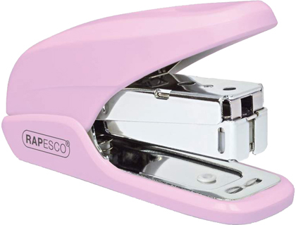 RAPESCO - Grapadora x5 mini capacidad 20 hojas usa grapas 24/6 y 26/6 color rosa (Ref. 1337)