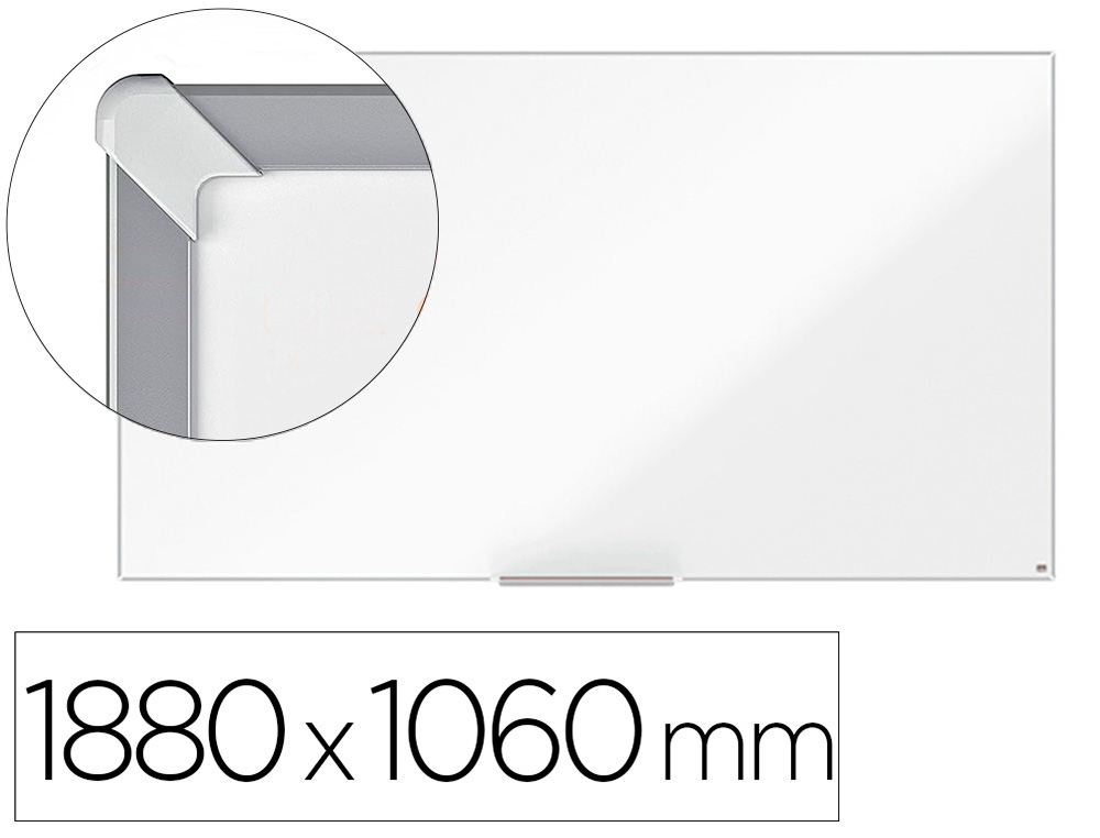 NOBO - Pizarra blanca ip pro 85\&quot; acero vitrificado magnetico 1880x1060 mm (Ref. 1915252)