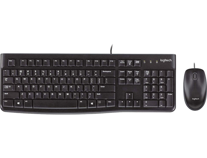 LOGITECH - Set teclado + raton mk120 usb con cable negro (Ref. 920-002550)