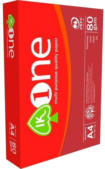 IK ONE - PAPEL A4 - 80g - Blancura CIE 160 - Paquete 500h