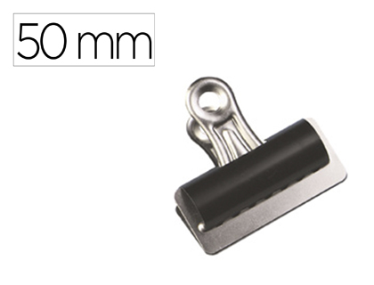 Q-CONNECT - Pinza metalica pala fija 50 mm caja de 10 unidades (Ref. KF01289)