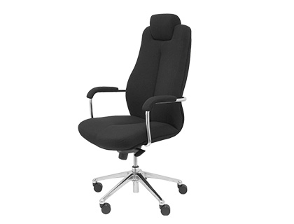 PIQUERAS Y CRESPO - Silla de direccion pyc respaldo alto regulable en altura negro alto 1210+90 mm ancho 700 mm prof 700 mm (Ref. 324DSBALI840)