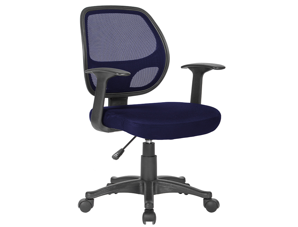 Q-CONNECT - Silla giratoria respaldo medio regulable en altura 870+120mm alto 550mm ancho 590mm profundidad (Ref. KF19014)