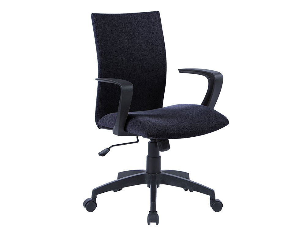 Q-CONNECT - Silla giratoria base nylon regulable en altura 895+110mm alto 580mm ancho 550mm profundidad negro (Ref. KF19015)