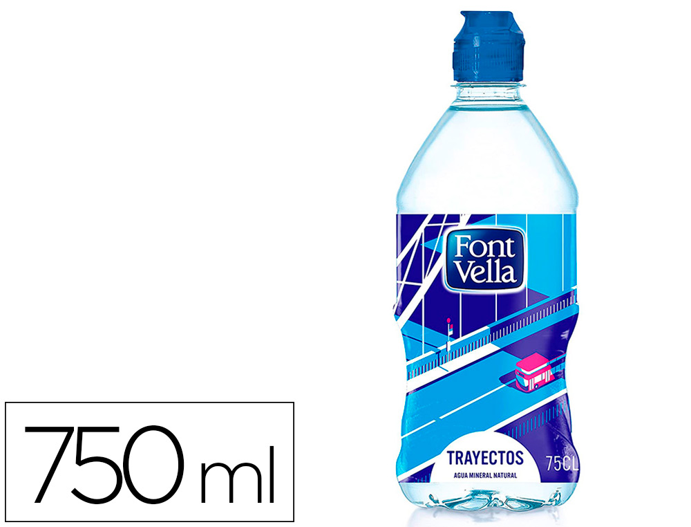 FONT VELLA - Agua mineral natural botella de 750 ml (Ref. 158852)