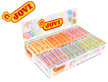 JOVI - Plastilina 70 surtida tamaño pequeño 50 g colores pastel caja de 30 unidades (Ref. 70P)