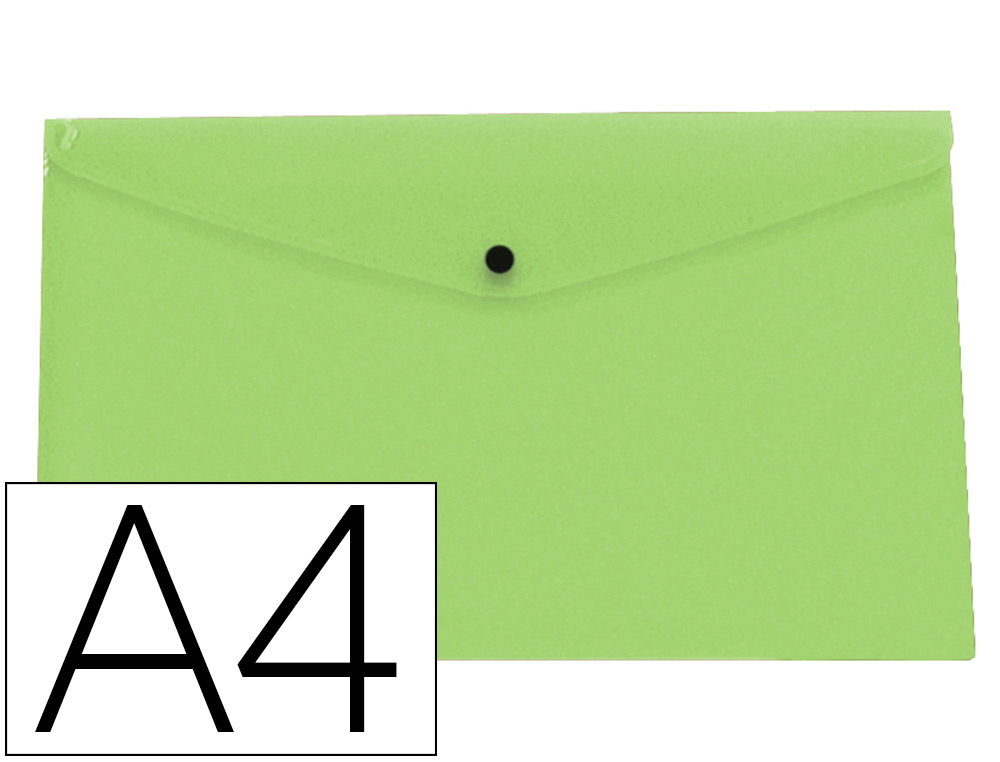 LIDERPAPEL - Carpeta dossier broche polipropileno din A4 verde manzana opaco 50 hojas (Ref. DS74)