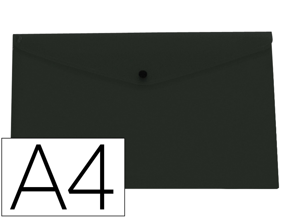 LIDERPAPEL - Carpeta dossier broche polipropileno din A4 negro opaco 50 hojas (Ref. DS69)