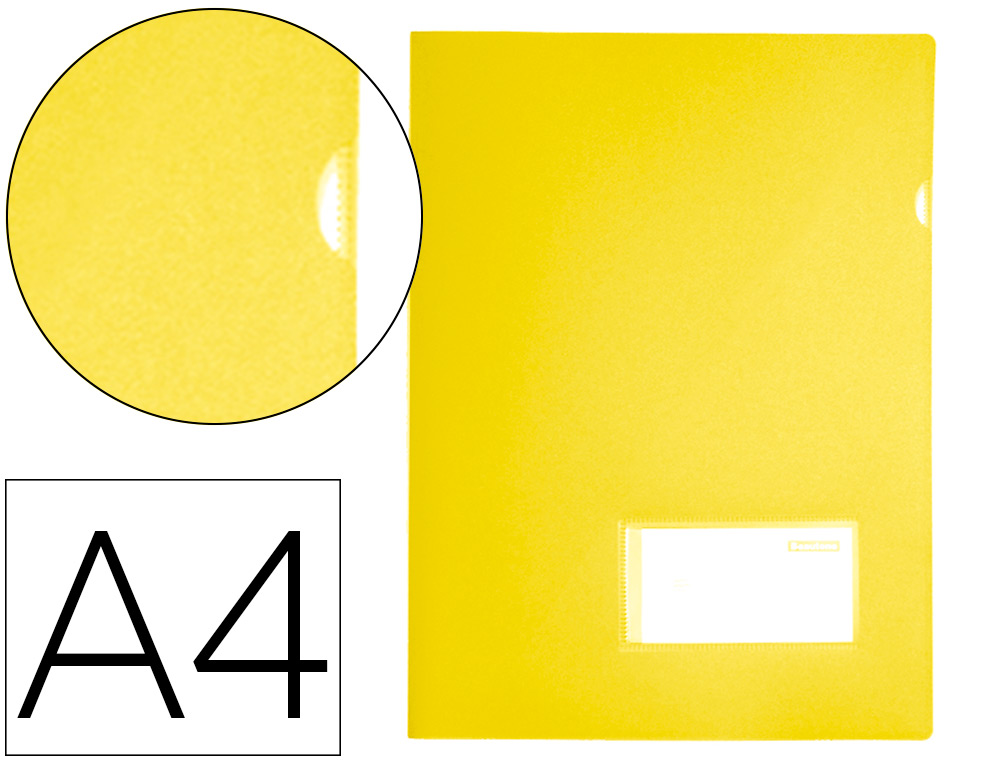 LIDERPAPEL - Carpeta dossier A4 u ero amarillo fluor opaco (Ref. BL25)