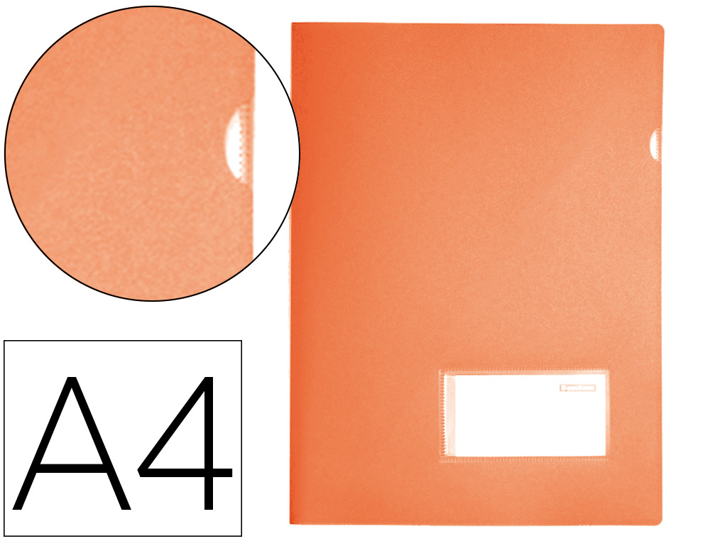 LIDERPAPEL - Carpeta dossier A4 u ero naranja fluor opaco (Ref. BL26)