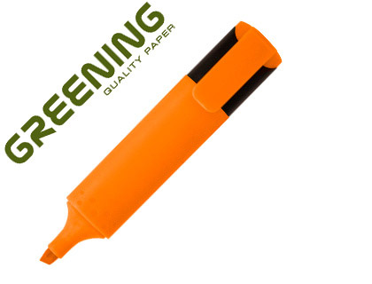 GREENING - Rotulador fluorescente punta biselada naranja (Ref. GN08)