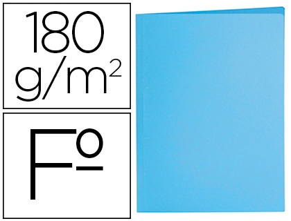LIDERPAPEL - Subcarpeta folio azul pastel 180g/m2 (Ref. SC35)