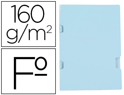 LIDERPAPEL - Subcarpeta folio azul tres uñeros plastificada 160g/m2 (Ref. SC41)
