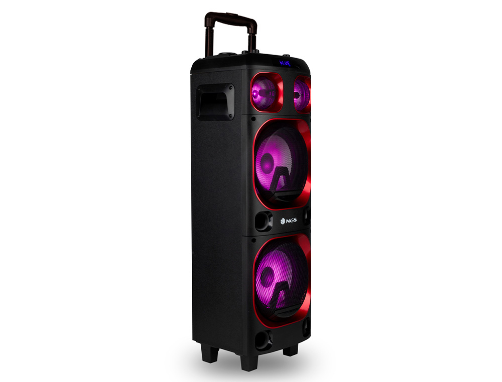 NGS - Altavoz bluetooth wild ska portatil doble subwoofer 8\&quot; 300w con tecnologia tws usb aux in micro sd (Ref. WILDSKA1)