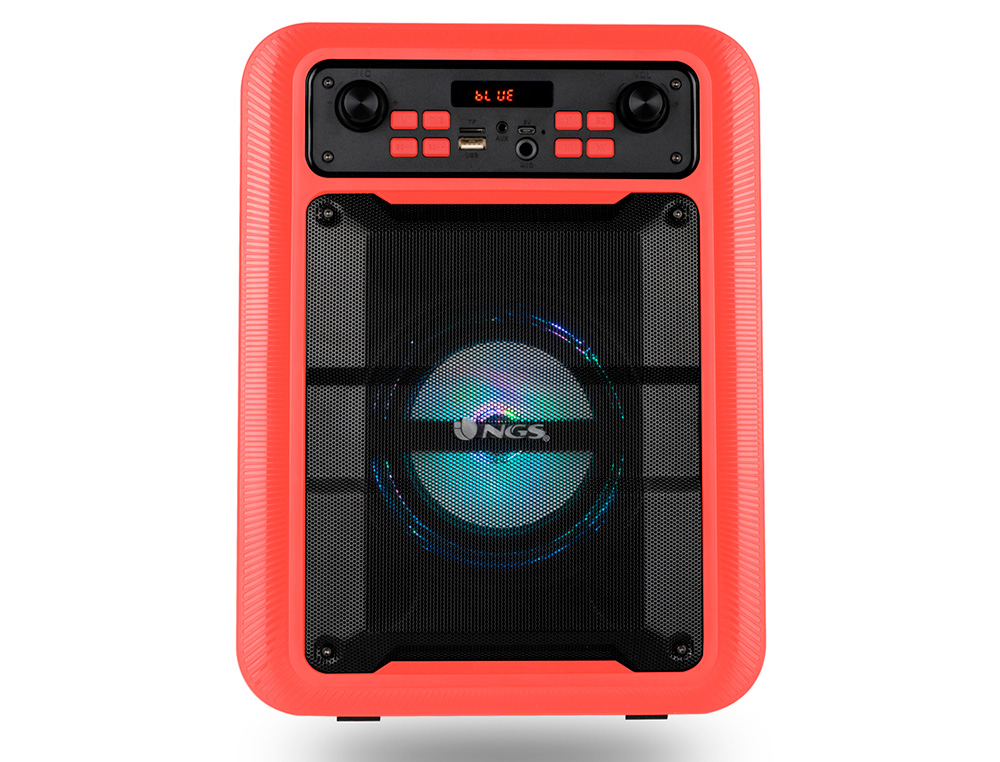 NGS - Altavoz bluetooth roller lingo portatil de 20w compatible con tecnologia tws usb micro sd aux in autonomia (Ref. ROLLERLINGORED)