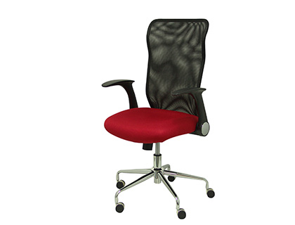 PIQUERAS Y CRESPO - Silla de direccion pyc respaldo alto regulable en altura rojo alto 1010+70 mm ancho 610 mm prof 550 mm (Ref. 4031RJ)