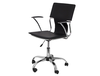 PIQUERAS Y CRESPO - Silla giratoria pyc respaldo medio regulable en altura similpiel negra 860+90x480x440 mm (Ref. 214NE)