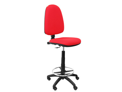 PIQUERAS Y CRESPO - Taburete pyc con respaldo regulable en altura rojo 1000+230x480x460 mm (Ref. T04CPBALI350)