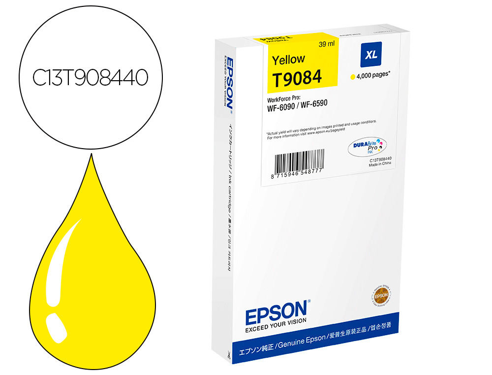 EPSON - Ink-jet wf-6590dwf/wf-6090dw amarillo xl (Ref. C13T908440)