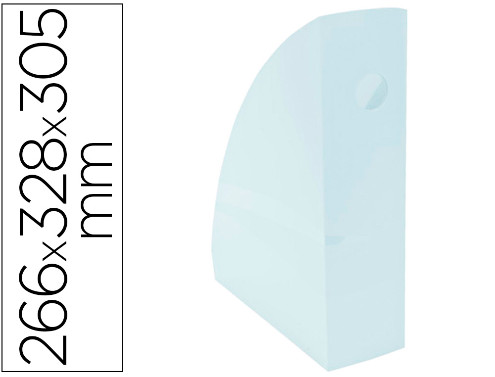 EXACOMPTA - Revistero aquarel mag-cube azul pastel 266x328x305 mm (Ref. 18262D)