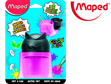 MAPED - Limpiador de pinceles color peps 2 compartimentos superheroes (Ref. 811310)