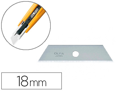 OLFA - Repuesto cuchilla cuter ancho 18 mm para cuter sk-4 blister de 5 unidades (Ref. SKB-2/5B)