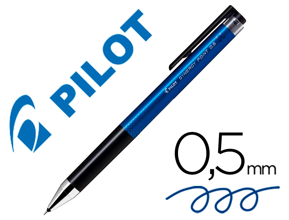 PILOT - Boligrafo synergy point retractil sujecion de caucho tinta gel 0,5 mm azul (Ref.BLRT-SNP5-L / NSA)