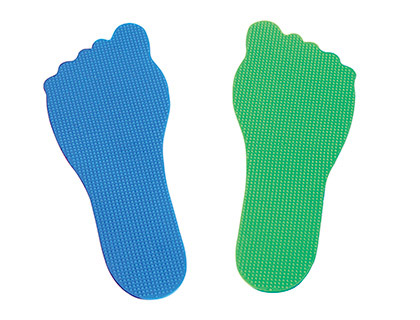 AMAYA - Pies de caucho antideslizante set de 20 unidades 10 azules 10 verdes longitud 230mm (Ref. 410370)
