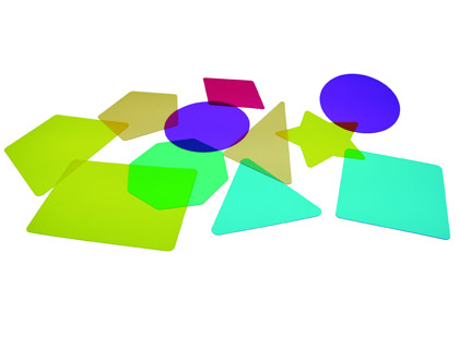 HENBEA - Juego plantillas 2d translucidas para mesa con luz led colores surtidos (Ref. 1014)