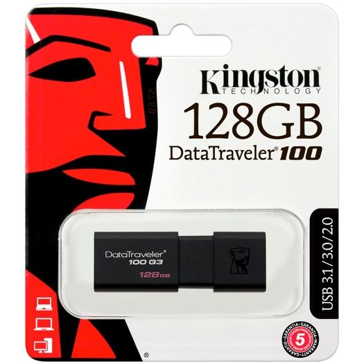 KINGSTON - MEMORIA 128 GB USB DT100G3/128GB 3.0 (Ref. DT100G3/128GB)